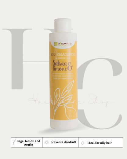 La Saponaria Salbei- und Zitronenshampooideal für unreine Kopfhaut und fettiges Haar